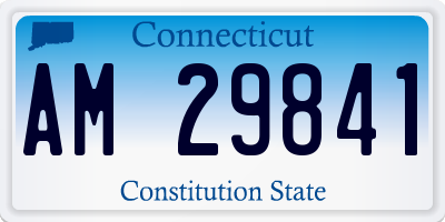 CT license plate AM29841