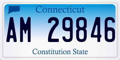 CT license plate AM29846