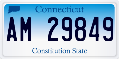 CT license plate AM29849