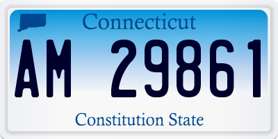 CT license plate AM29861