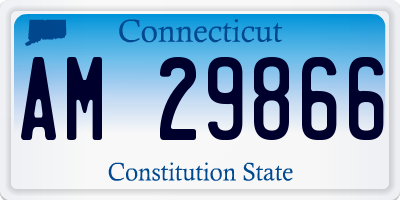 CT license plate AM29866