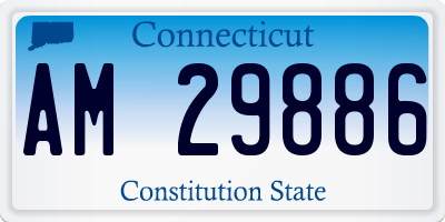 CT license plate AM29886