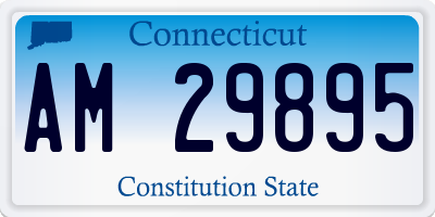 CT license plate AM29895