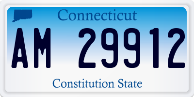 CT license plate AM29912