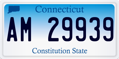 CT license plate AM29939