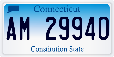 CT license plate AM29940