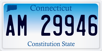 CT license plate AM29946