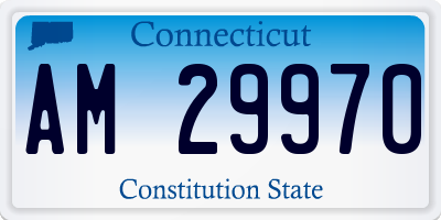 CT license plate AM29970