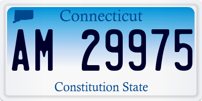 CT license plate AM29975