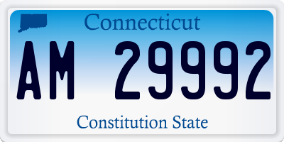 CT license plate AM29992
