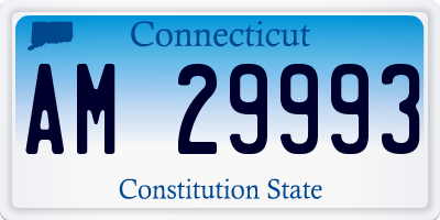 CT license plate AM29993