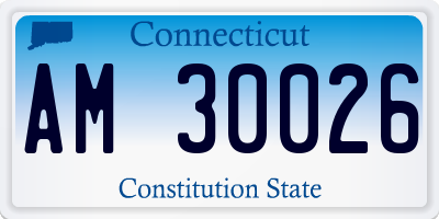 CT license plate AM30026