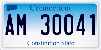 CT license plate AM30041
