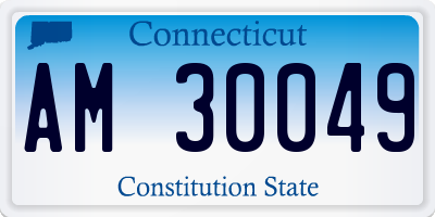 CT license plate AM30049