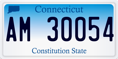 CT license plate AM30054