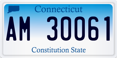 CT license plate AM30061