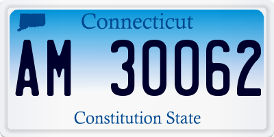 CT license plate AM30062