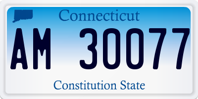 CT license plate AM30077