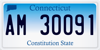 CT license plate AM30091