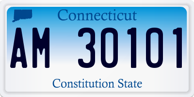 CT license plate AM30101