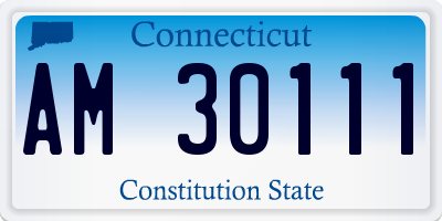 CT license plate AM30111