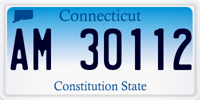 CT license plate AM30112