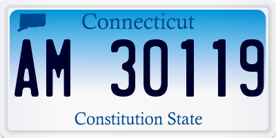 CT license plate AM30119