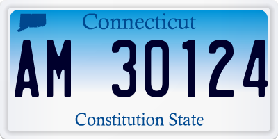 CT license plate AM30124