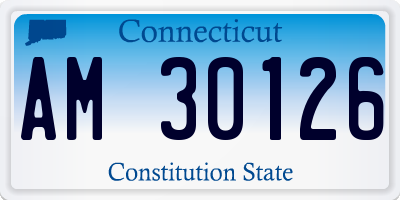 CT license plate AM30126