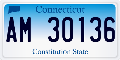 CT license plate AM30136