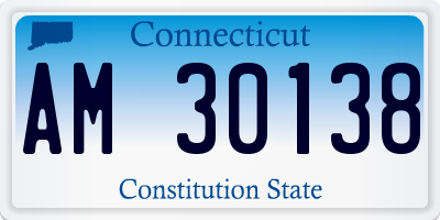 CT license plate AM30138