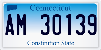 CT license plate AM30139