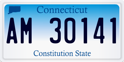 CT license plate AM30141