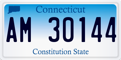 CT license plate AM30144