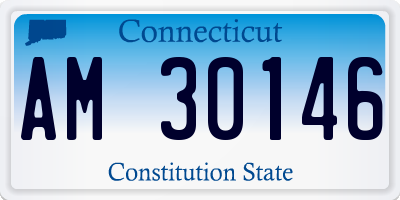 CT license plate AM30146