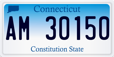 CT license plate AM30150