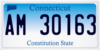 CT license plate AM30163