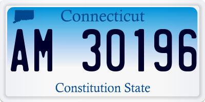 CT license plate AM30196