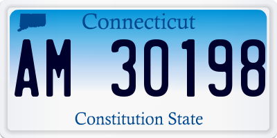 CT license plate AM30198