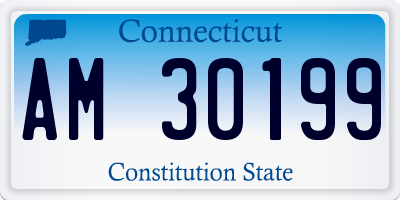 CT license plate AM30199