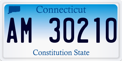 CT license plate AM30210