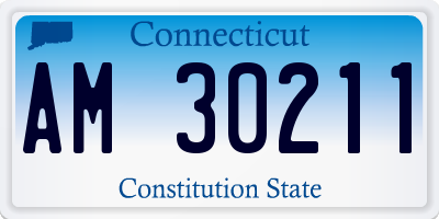 CT license plate AM30211