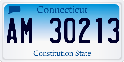 CT license plate AM30213