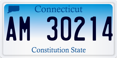 CT license plate AM30214