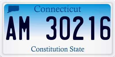 CT license plate AM30216
