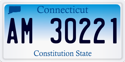CT license plate AM30221