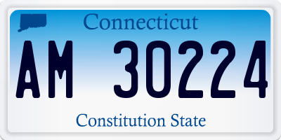 CT license plate AM30224