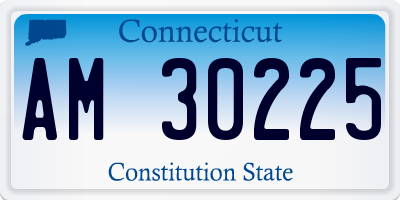 CT license plate AM30225