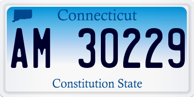 CT license plate AM30229