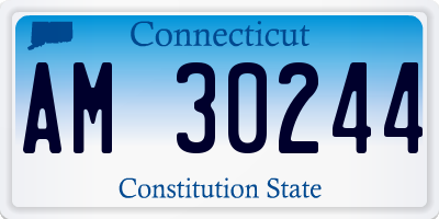 CT license plate AM30244